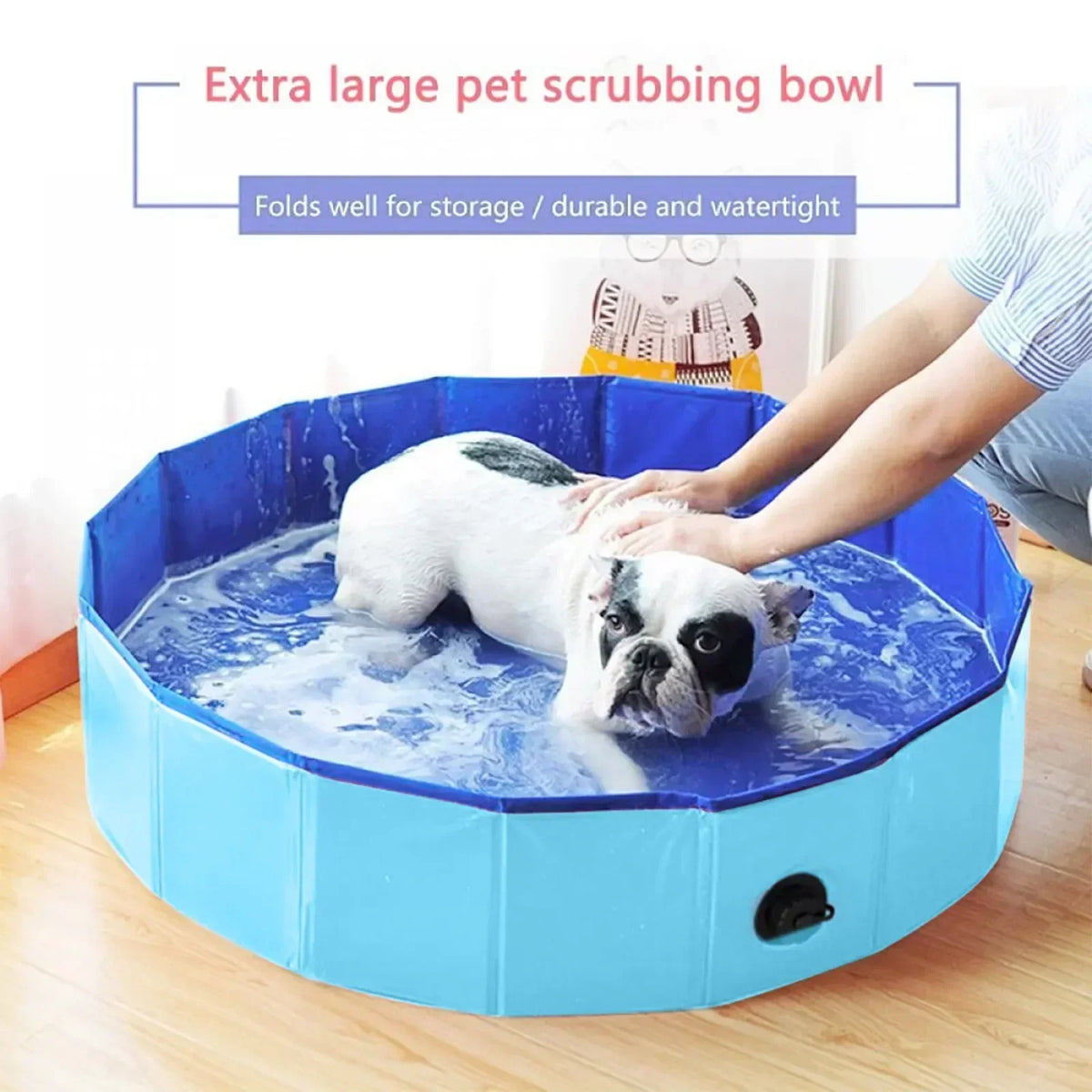 Portable Non-Slip PVC Pet Water Pool for Cats