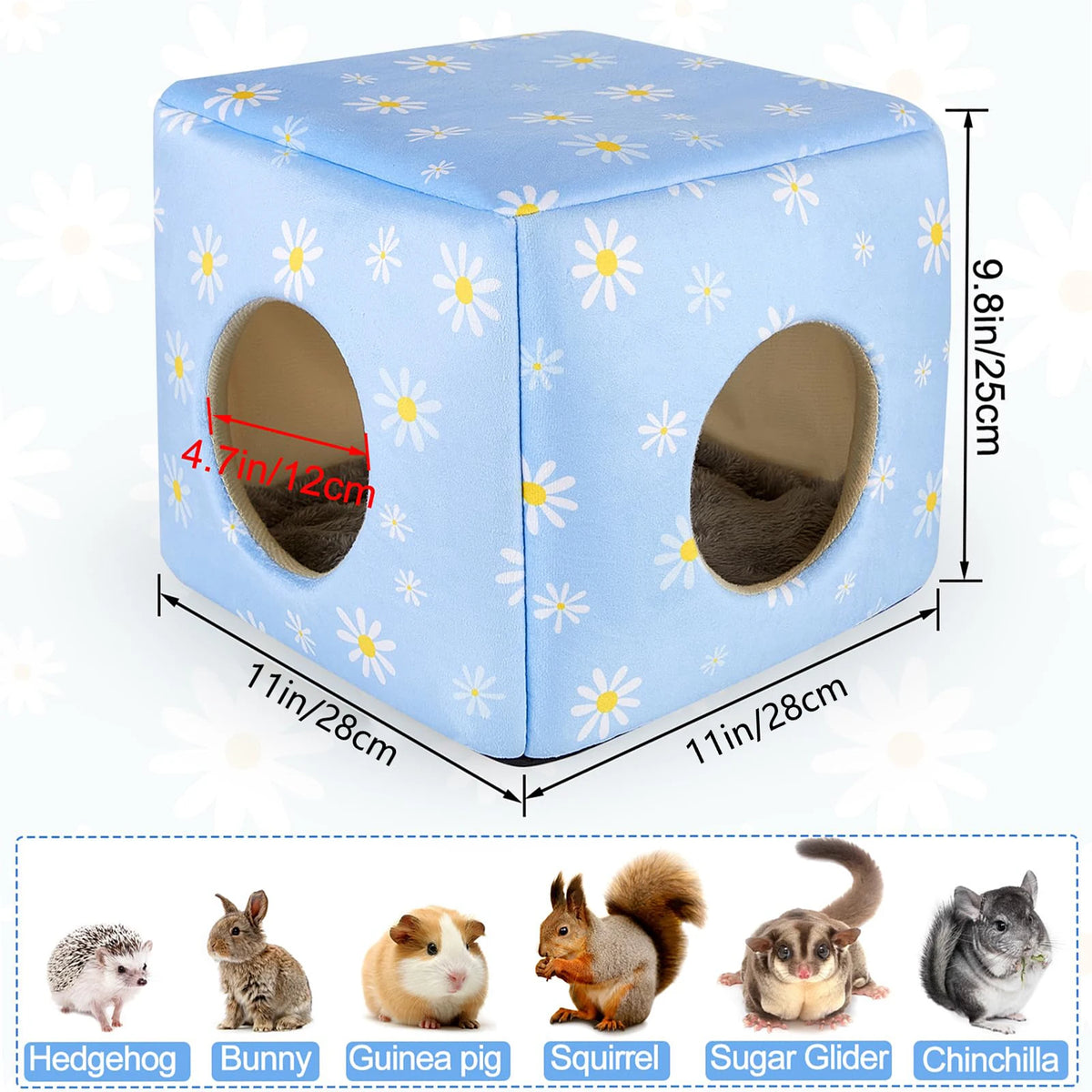 Cozy Fleece Hideout Bed for Small Pets