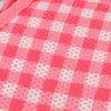 Pink plaid pet harness with reflective strips for small dogs and cats