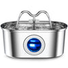 Edelstahl-Trinkbrunnen für Haustiere mit LED-Beleuchtung