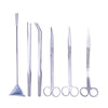 Set Edelstahl-Aquarienreinigungswerkzeuge inklusive Schaumstoff und verschiedenen Reinigungsinstrumenten