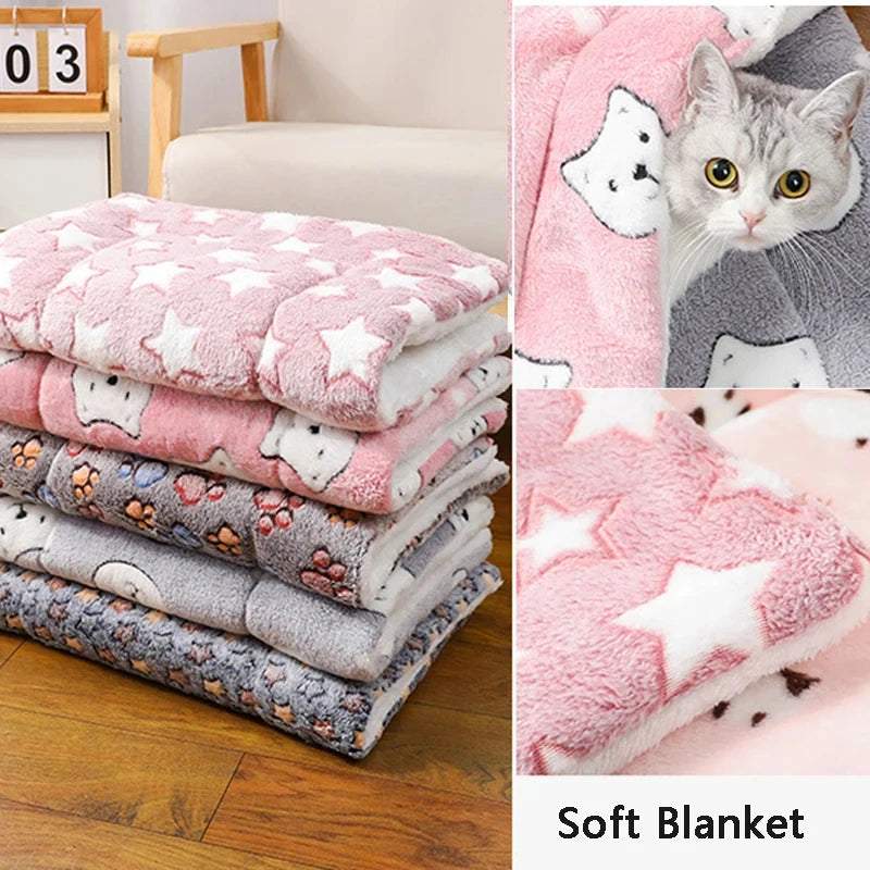 Tapis Douillet en Peluche pour Chats et Petits Chiens