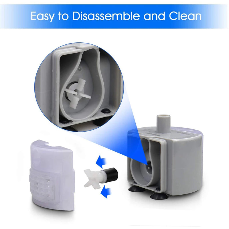 Cat Water Fountain Replacement Pump - Ultra-Quiet USB