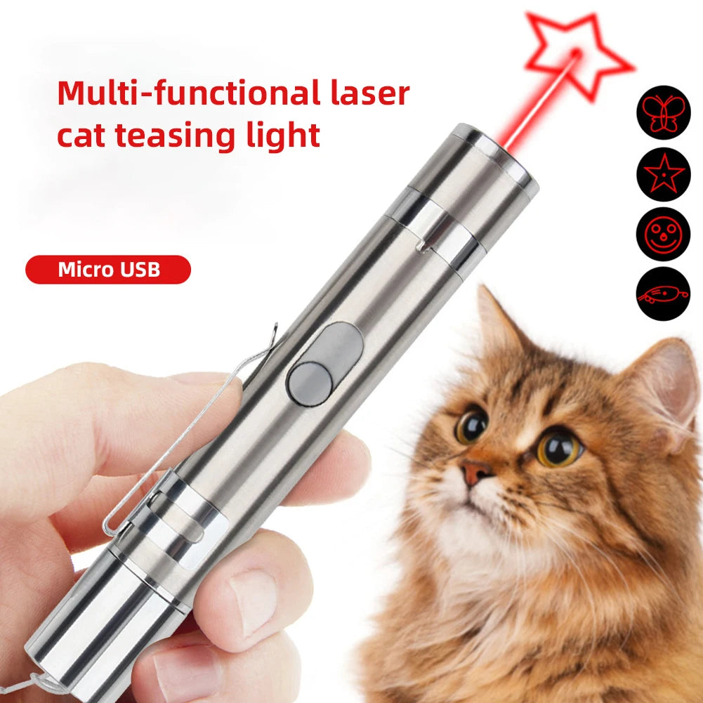 Rechargeable LED Cat Laser Pointer with Multiple Modes