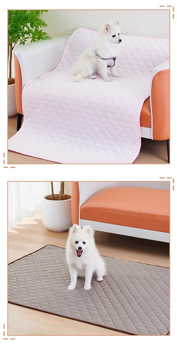 Washable Dog Cooling Mat with Ice Silk Fabric