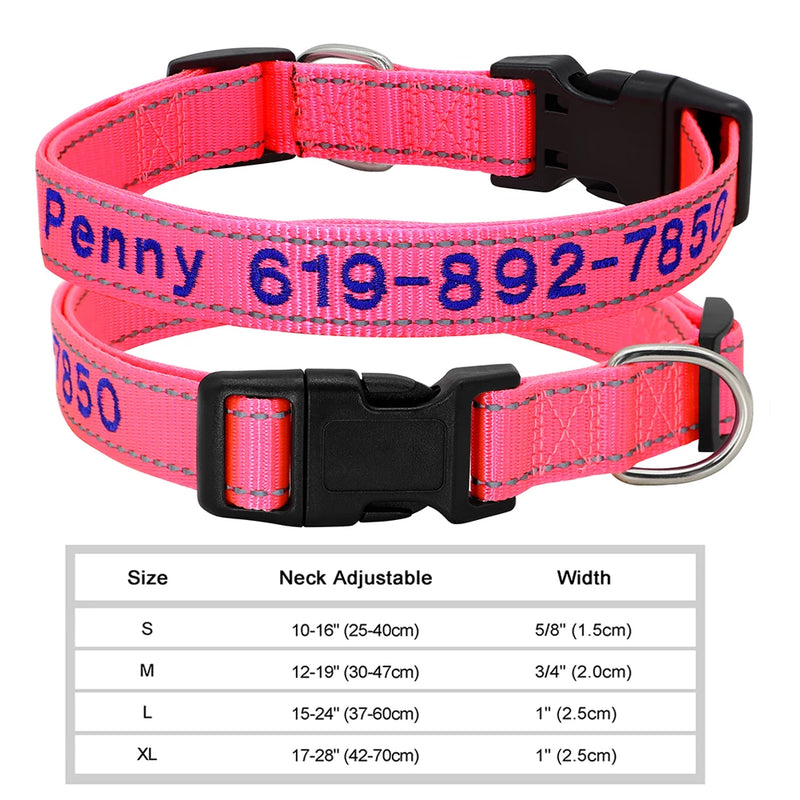 Personalisierte bestickte Nylon-Hundehalsband