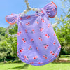 Polka Dot Summer Dog Dress with Suspender Straps