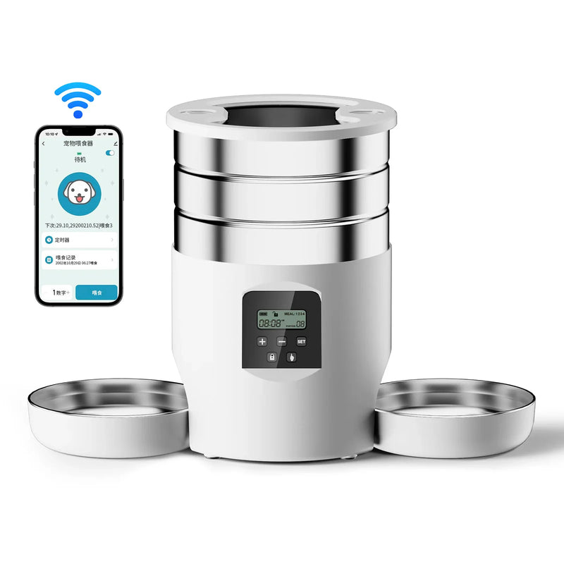 Distributeur automatique intelligent pour animaux de compagnie avec contrôle par application