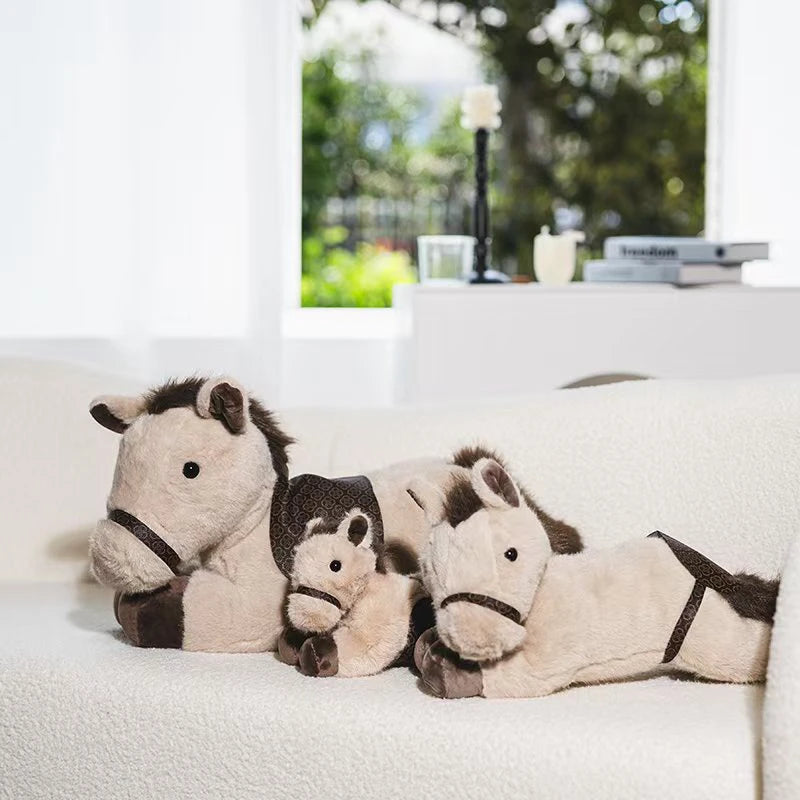Lying Horse Plush Toy – Soft Stuffed Animal for Lounge & Decor