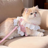 Princess Lace Pet Harness and Leash Set for Small Dogs and Cats