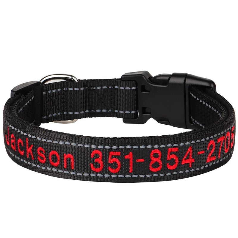 Personalisierte bestickte Nylon-Hundehalsband
