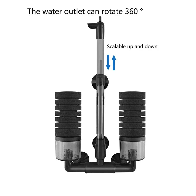Aquarium Biochemical Sponge Filter with Air Pump Skimmer