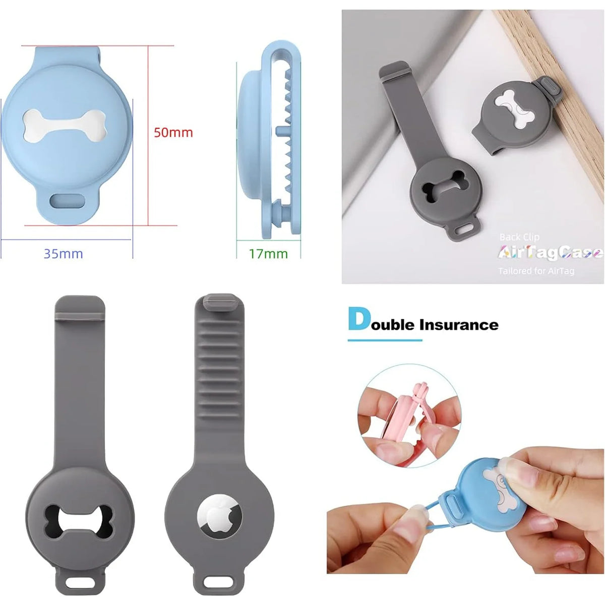 Silicone AirTag Holder for Pet Collars – Protective Anti-Lost Case for Cats and Dogs