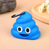 A bright blue silicone dispenser shaped like a cloud with large eyes and a black clip.