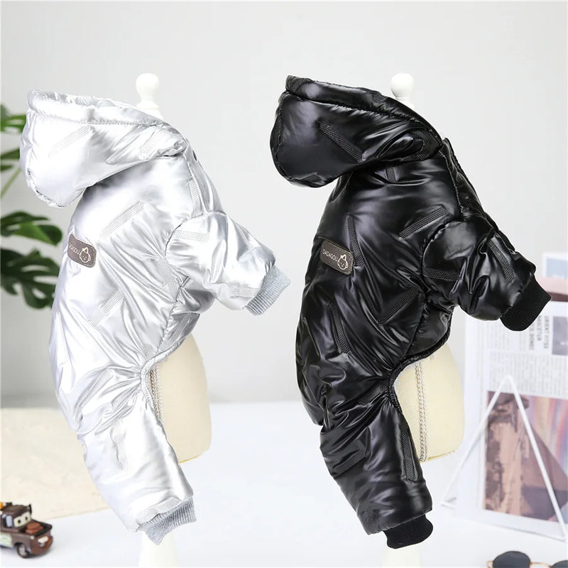 Mono de Algodón Acogedor para Perro con Capucha Impermeable