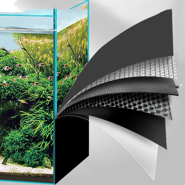 ملصق خلفية لحوض السمك باللون الأسود