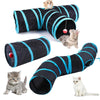 Tunnel pliable pour animaux avec balles suspendues