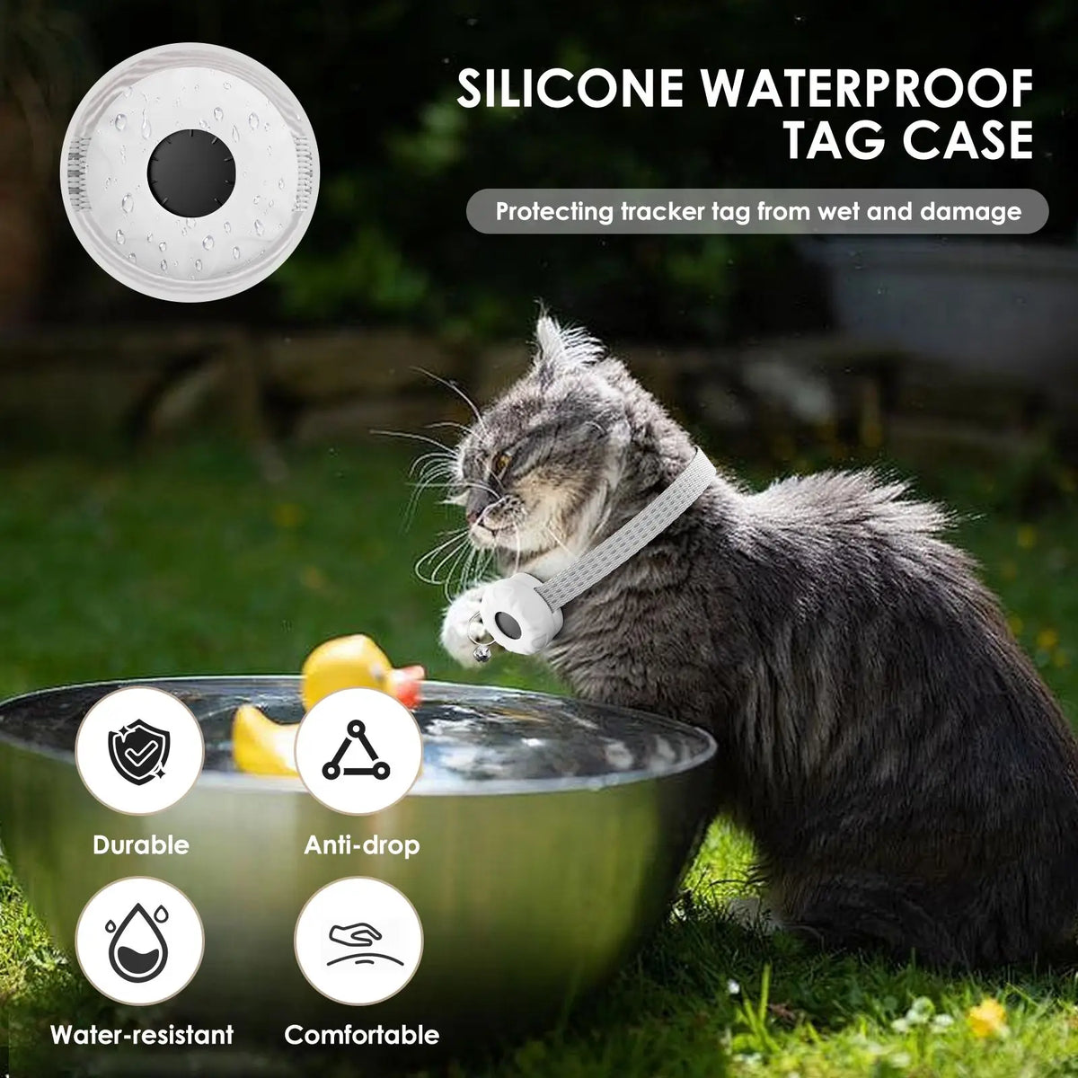 Waterproof GPS Cat Tracker Collar with Safety Buckle