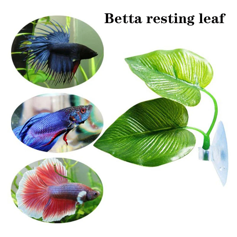 Betta Fish Rest Leaf Hammock with Suction Cup