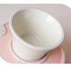 Ceramic Elevated Cat Bowl with Slow Feeder Design