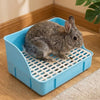 Corner Rabbit Litter Box with Removable Tray and Grid