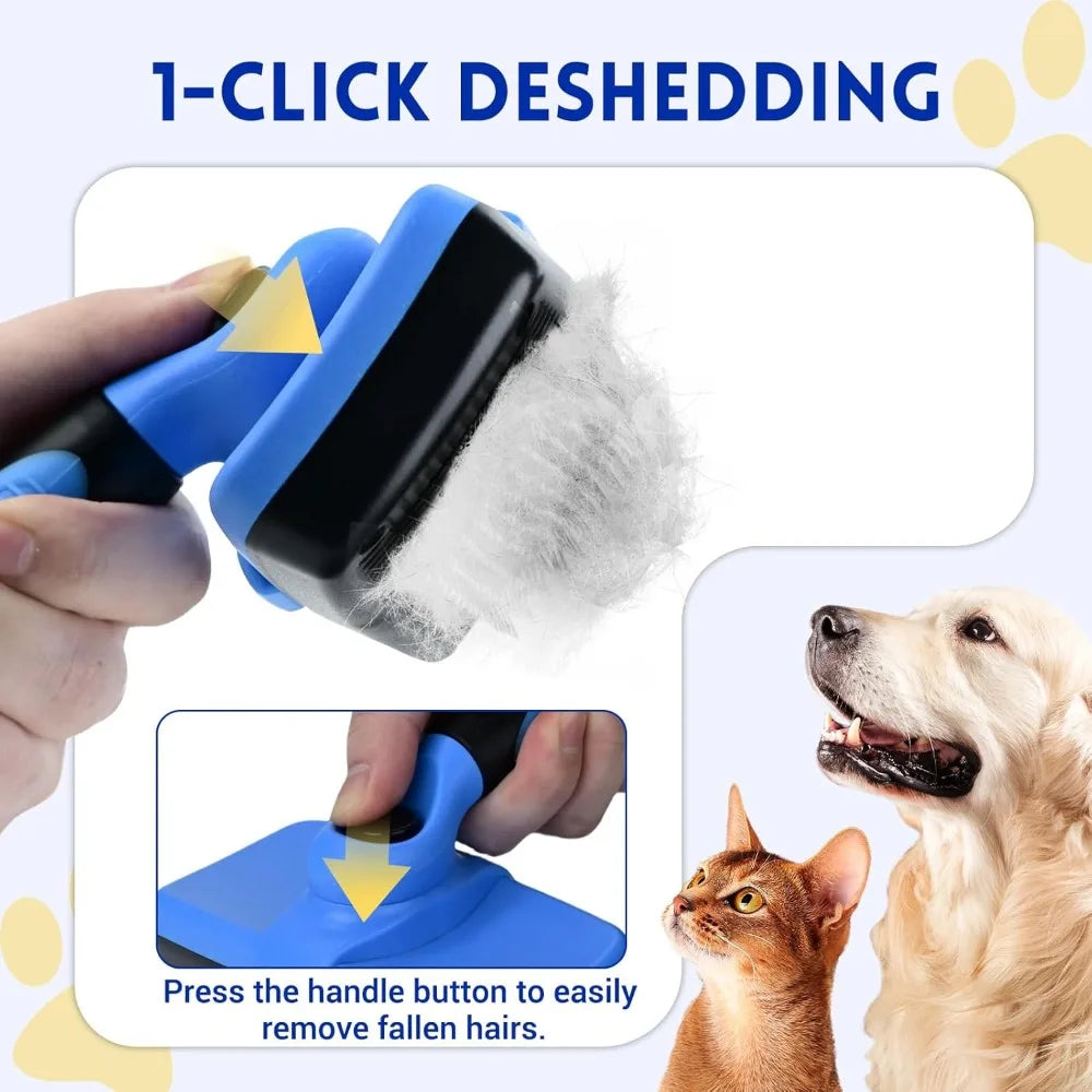 Cat Corner Scratcher with Self-Grooming Bristles and Catnip