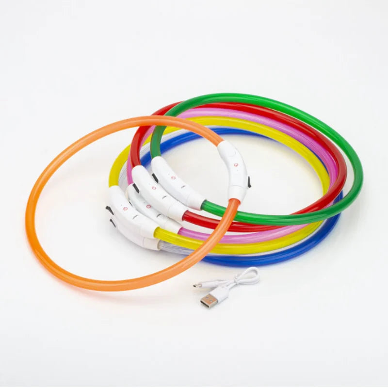 Rechargeable LED Dog Collar with USB Charging