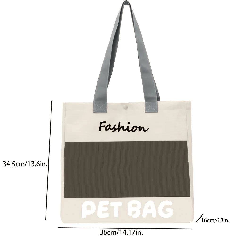 Breathable Head-Out Pet Carrier Tote for Cats and Small Dogs