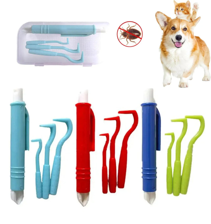 4-Piece Flea and Tick Removal Tool Kit for Pets