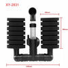 Black aquarium biochemical sponge filter with a cylindrical tube and mounting base