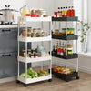Rolling Utility Storage Cart with 3/4 Tiers