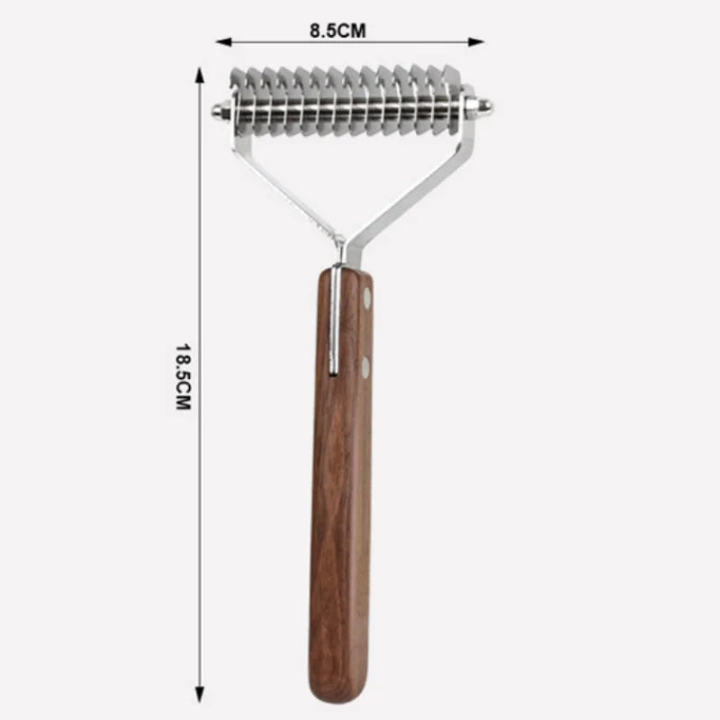 Double-Sided Wooden Pet Grooming Comb