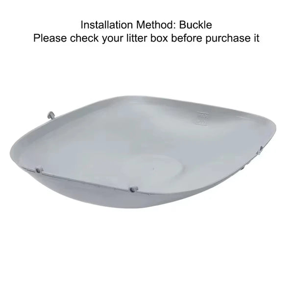 A white silicone mat designed for anti-tracking use in automatic cat litter boxes.