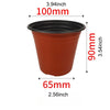 Plastic Plant Nursery Pots with Drainage Holes (Set of 10)