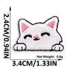 Cat Embroidered Iron-On Patch – Cute Pocket-Sized Appliqué for Clothing & Crafts