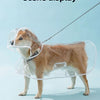 Clear Waterproof Dog Raincoat with Adjustable Hood
