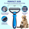 Brosse de toilettage anti-démêlage à double face pour animaux