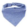 Blue White Striped Cotton Dog Bandana with Adjustable Fit