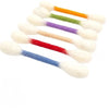 A set of colorful oversized cotton swabs shaped like cat toys for play and dental care