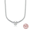 Sterling silver snake chain necklace with a heart charm