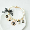 Pearl Bow Rhinestone Pet Collar for Small Dogs and Cats
