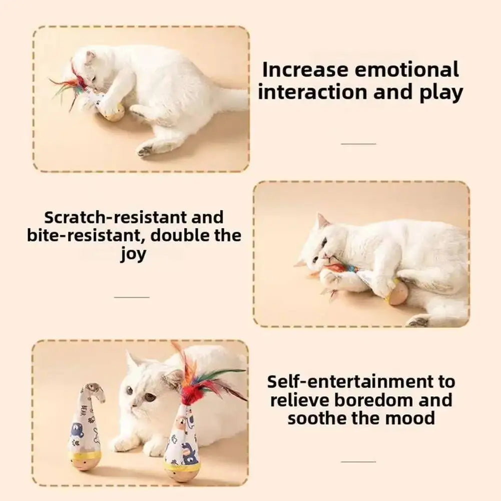 Interactive Feather Teaser Toy for Cats