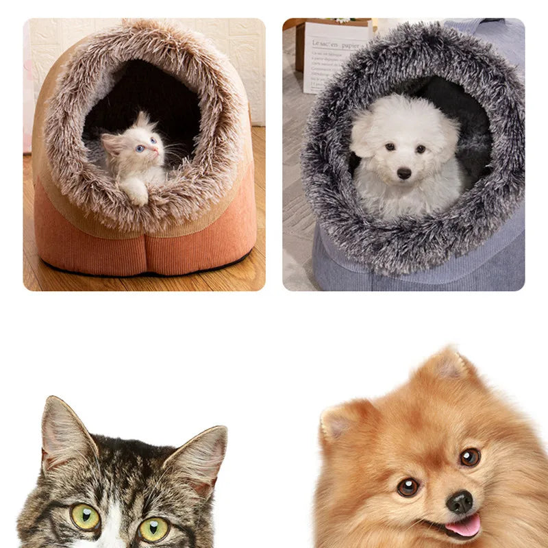 Niche Douillette Rayée pour Animaux