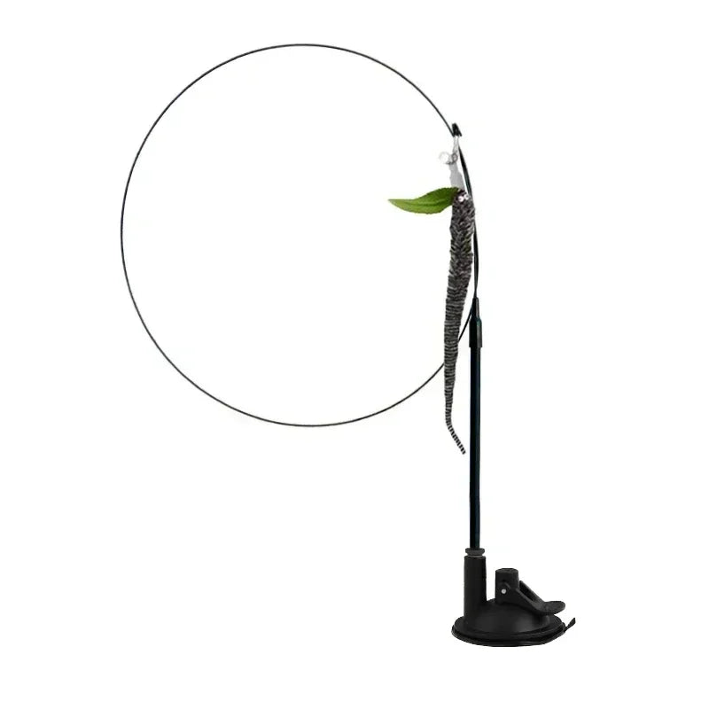 Jouet Interactif pour Chat en Forme de Paon avec Clochette