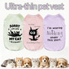Breathable Summer Pet Vest with Fun Print – Sleeveless Casual Shirt for Small Dogs & Cats