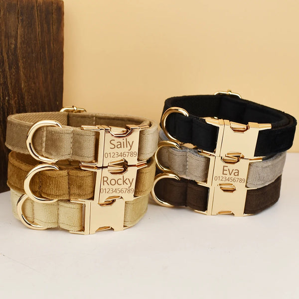 Collier, Harnais & Laisse Personnalisés avec Nœud Papillon Amovible