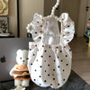 Polka Dot Summer Dog Dress with Suspender Straps