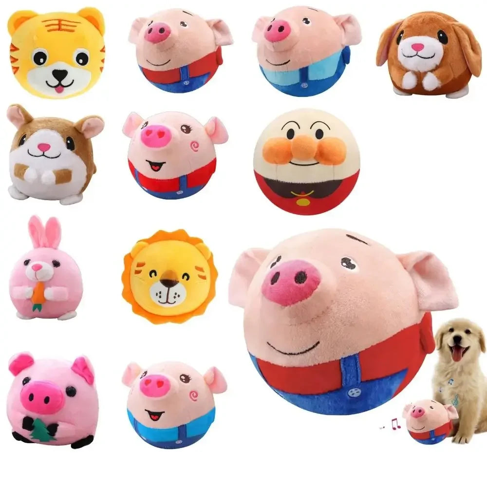 Interactive Singing Plush Dog Toy with Bouncing Motion