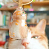 Porte-clés Chat Roux avec Compartiment de Rangement pour Cheveux