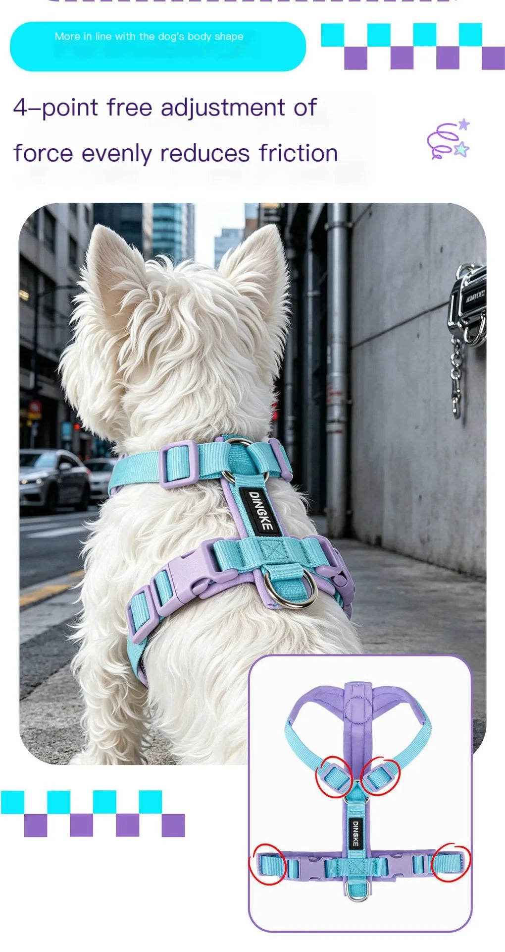 No-Pull Dog Harness with Reflective Strips